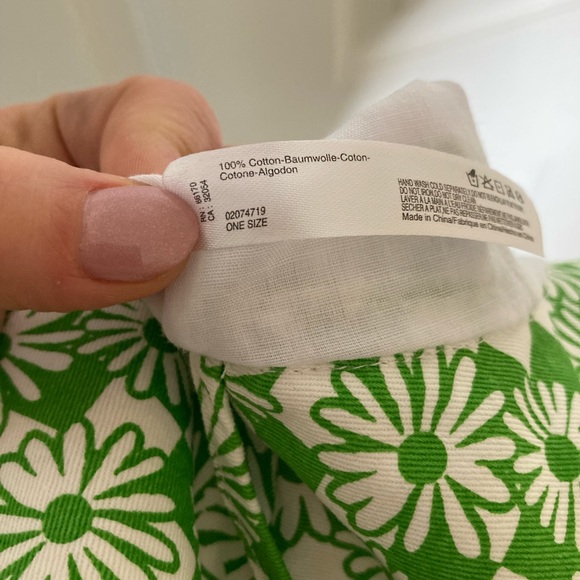 Green checkered & flowers bucket hat - Picture 3 of 3